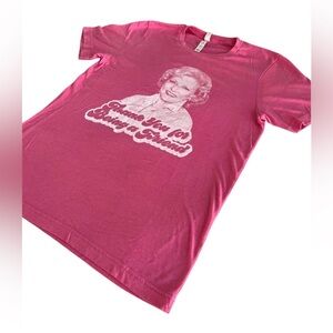 Pink Rose Golden Girls Women’s Graphic Top Women’s Size Medium